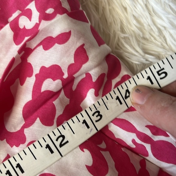 Cynthia Steffe Abstract Pink and White Printed Sleeveless Mini Dress Size 8 - Picture 12 of 16